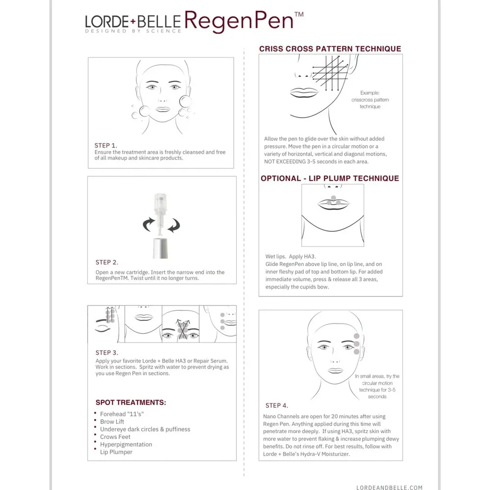 MSRP $299 LORDE+BELLE The Viral Regenpen Best Lip Plumper, Botox Alternative